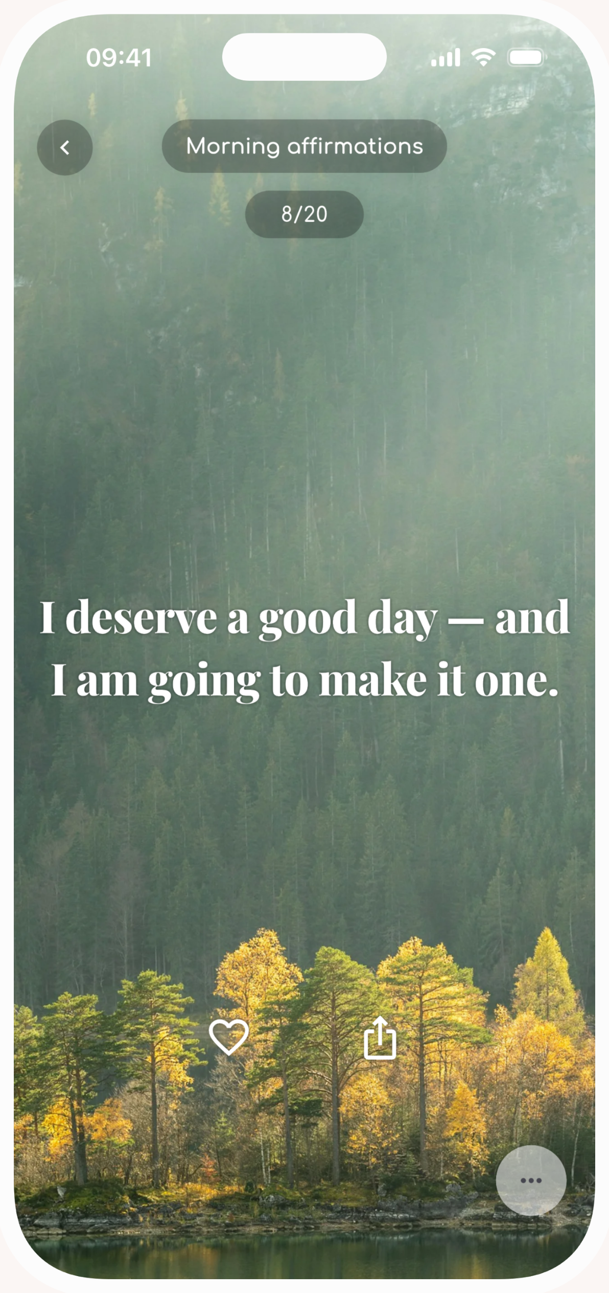 Lina app - practice session screen